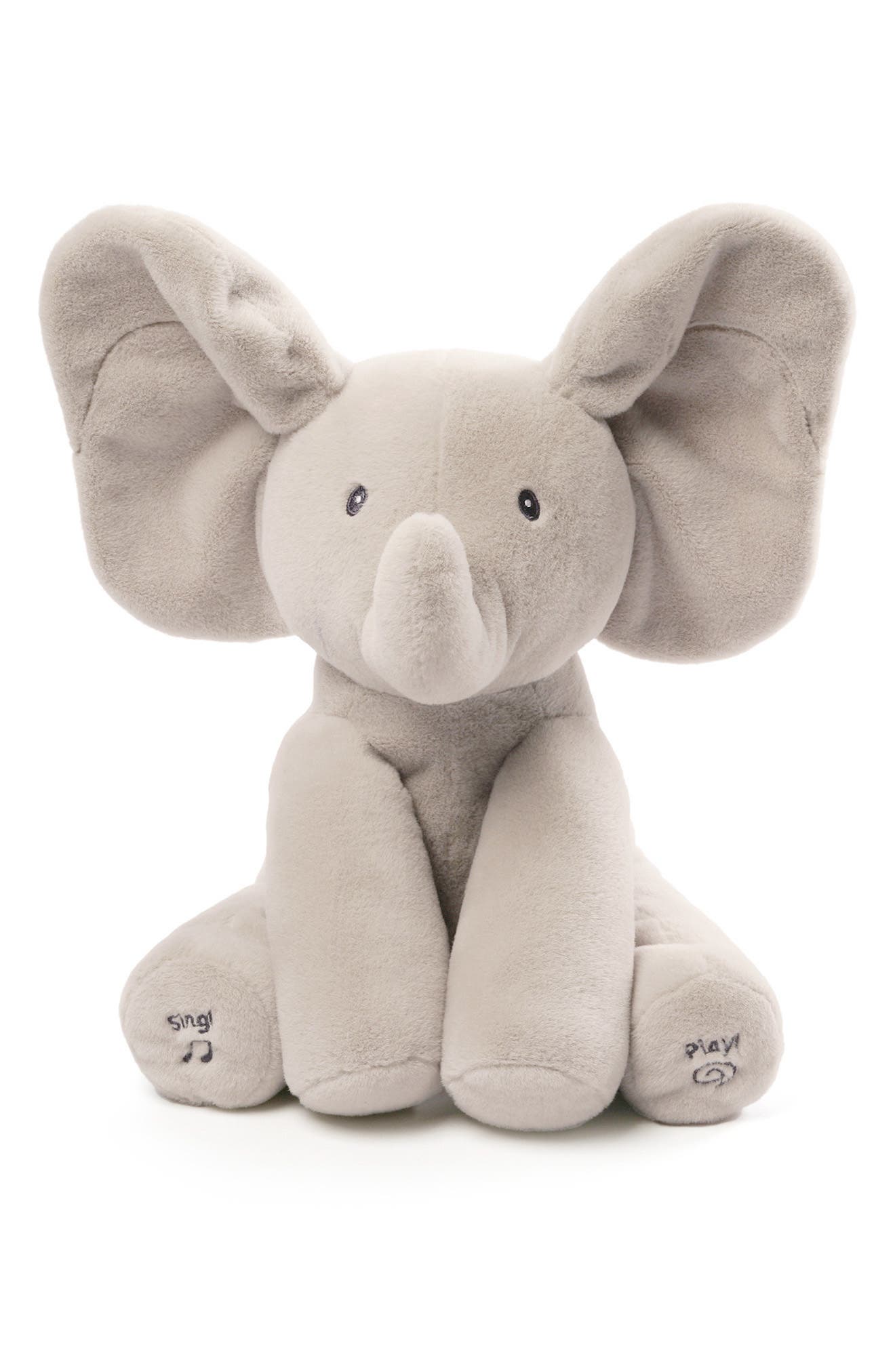 11" Stephan Baby Plush Elephant Paci-Holder Gray/Pink